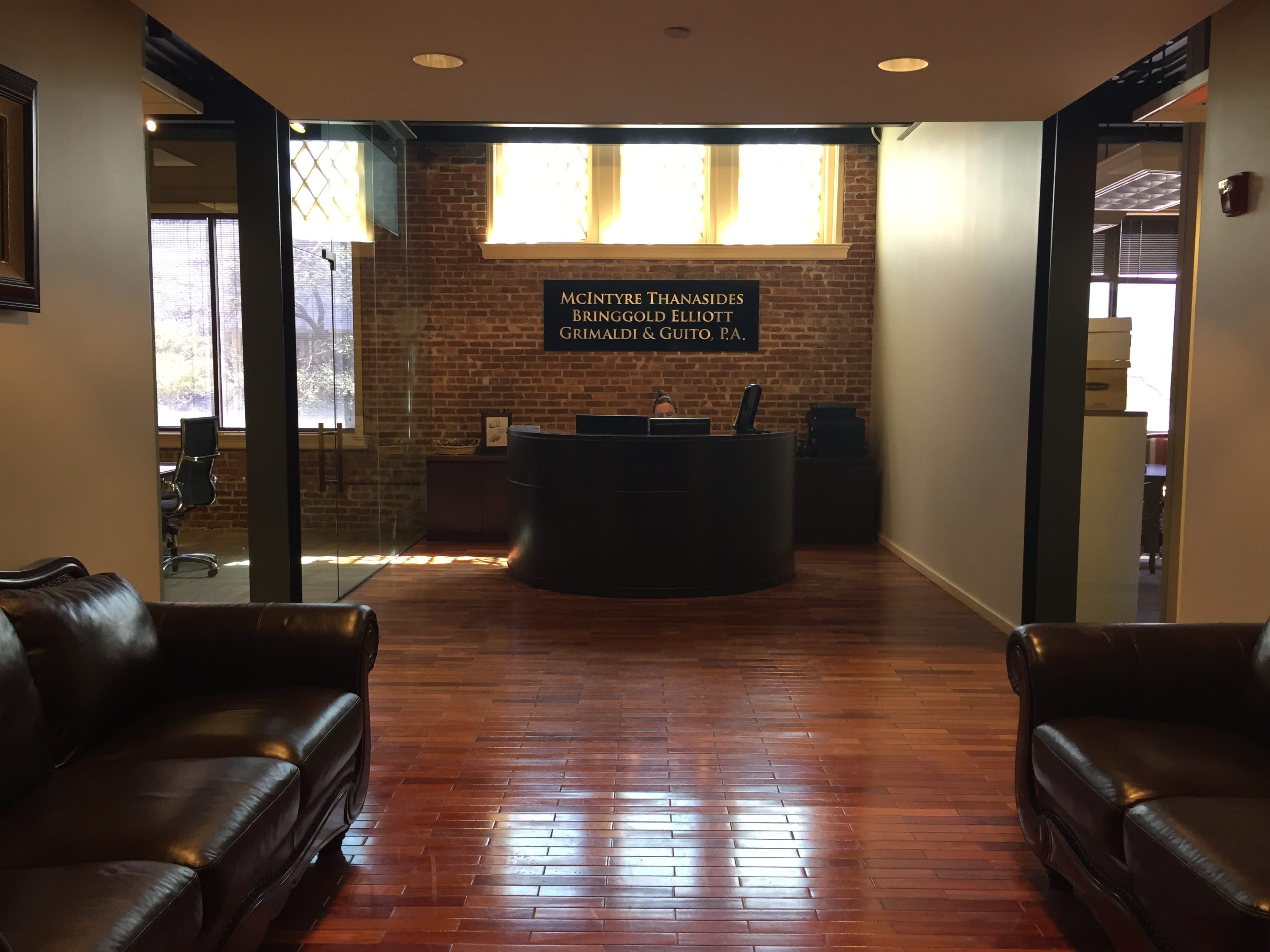 McIntyre Thanasides Tampa Law Office Front Entrance